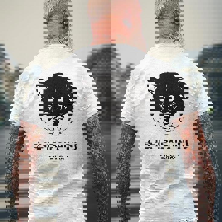 黒柴ちびちゃん かわいい柴犬 メンズTシャツ バックプリント 高齢者への贈り物