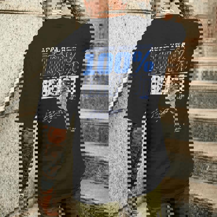 100 Beast Aroldis Chapman Texas Mlbpa メンズTシャツ バックプリント 彼への贈り物