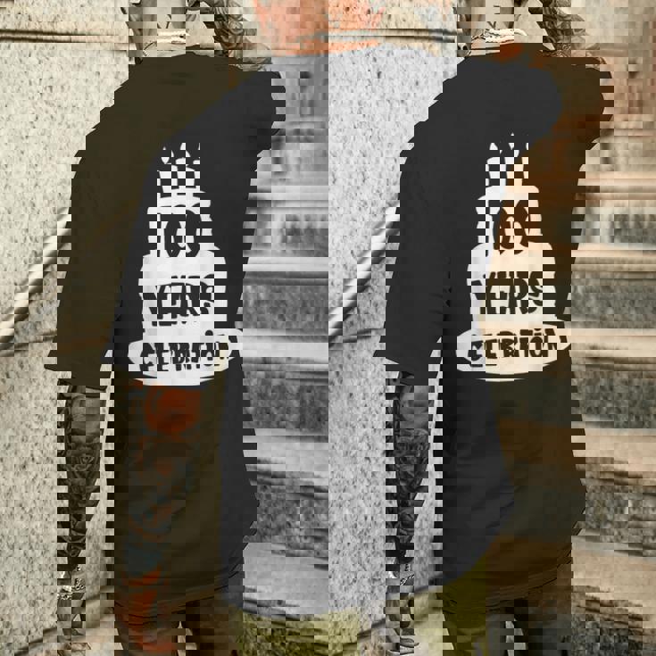 100年のお祝い イベント、記念日、誕生日。 メンズTシャツ バックプリント 彼への贈り物