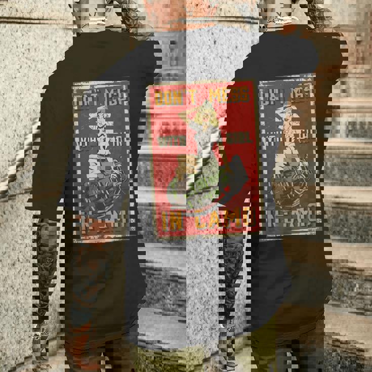 1940年代 ポップアート ブロンド ピンナップガール メンズTシャツ バックプリント 彼への贈り物