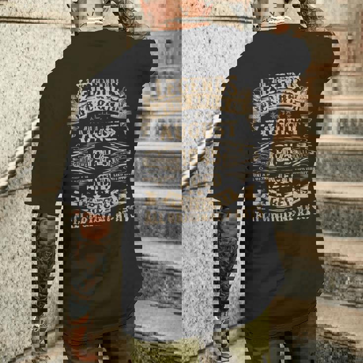 1945年8月 80歳 誕生日プレゼント 男性 80歳の誕生日 メンズTシャツ バックプリント 彼への贈り物