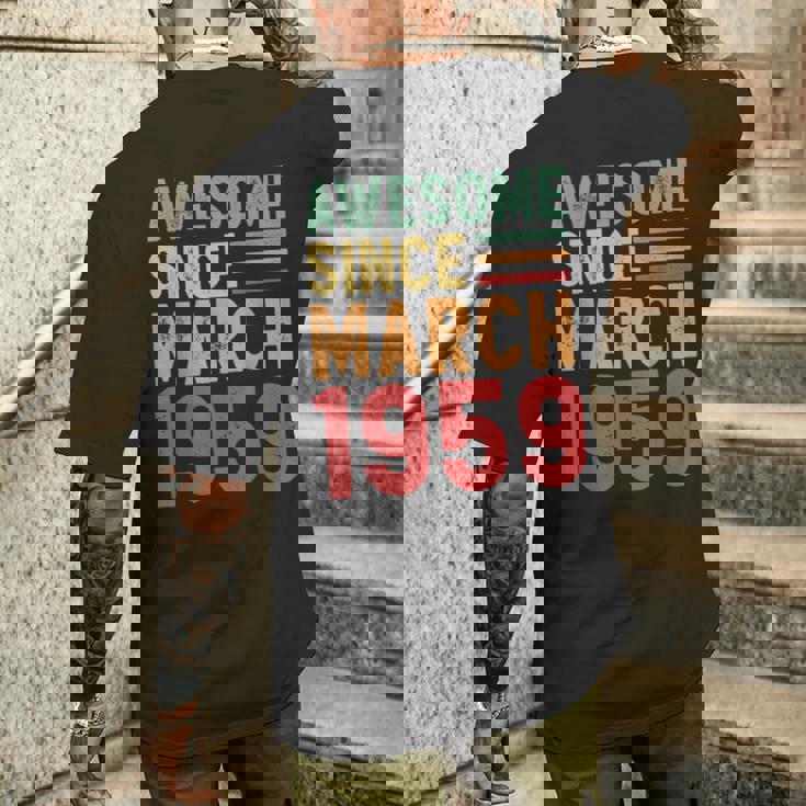 1959年3月から素晴らしい70歳の誕生日プレゼント。 メンズTシャツ バックプリント 彼への贈り物