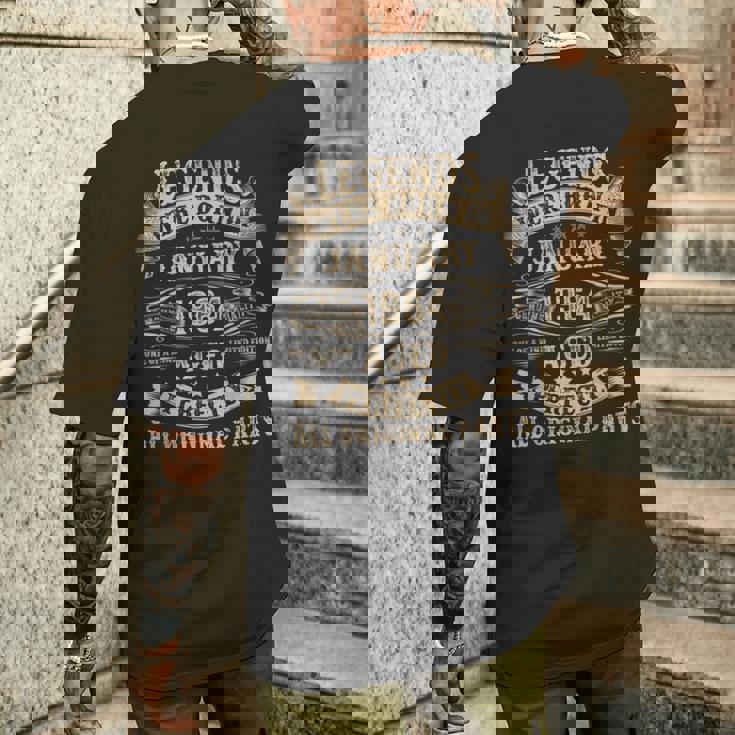 1964年1月 61歳の誕生日プレゼント 男性 61歳の誕生日 メンズTシャツ バックプリント 彼への贈り物