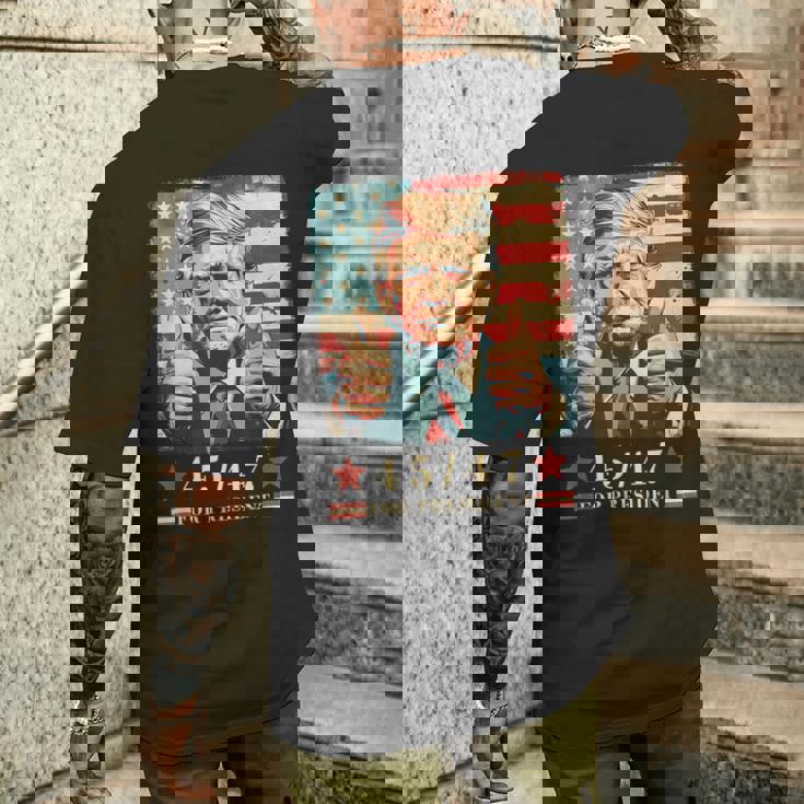 2024年大統領向けトランプ4547 メンズTシャツ バックプリント 彼への贈り物