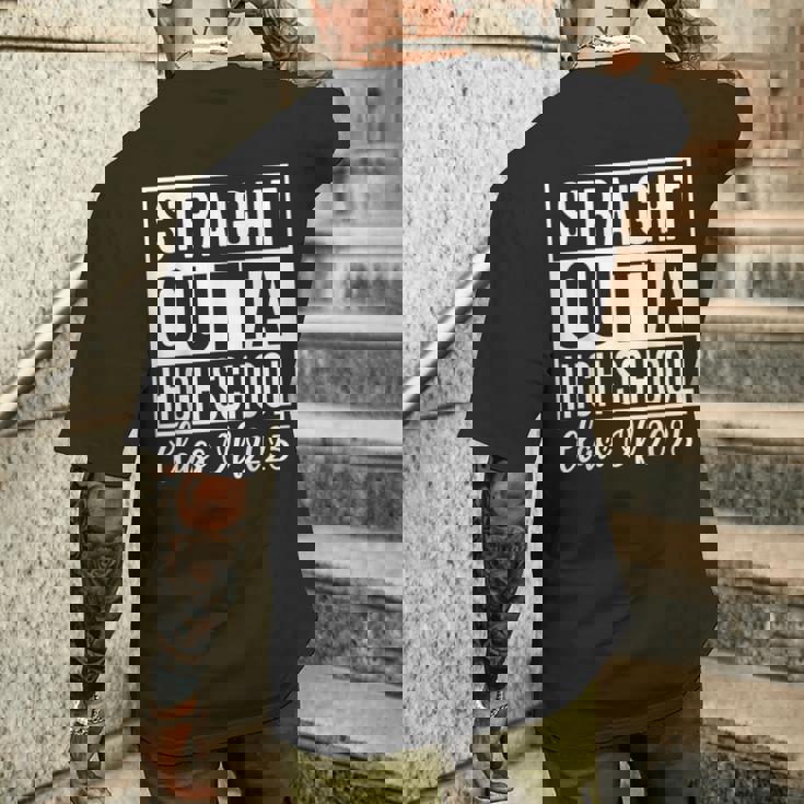 2025年のストレートアウトタ高校授業 メンズTシャツ バックプリント 彼への贈り物