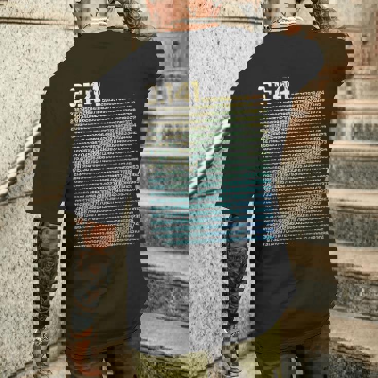 314 数学 物理学 314 円周率の日 メンズTシャツ バックプリント 彼への贈り物