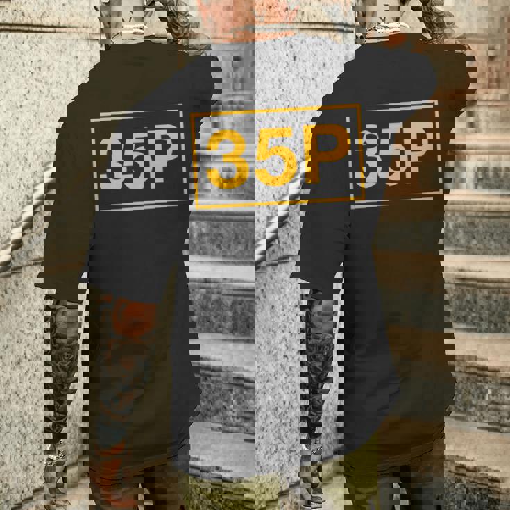 35P 暗号言語 メンズTシャツ バックプリント 彼への贈り物