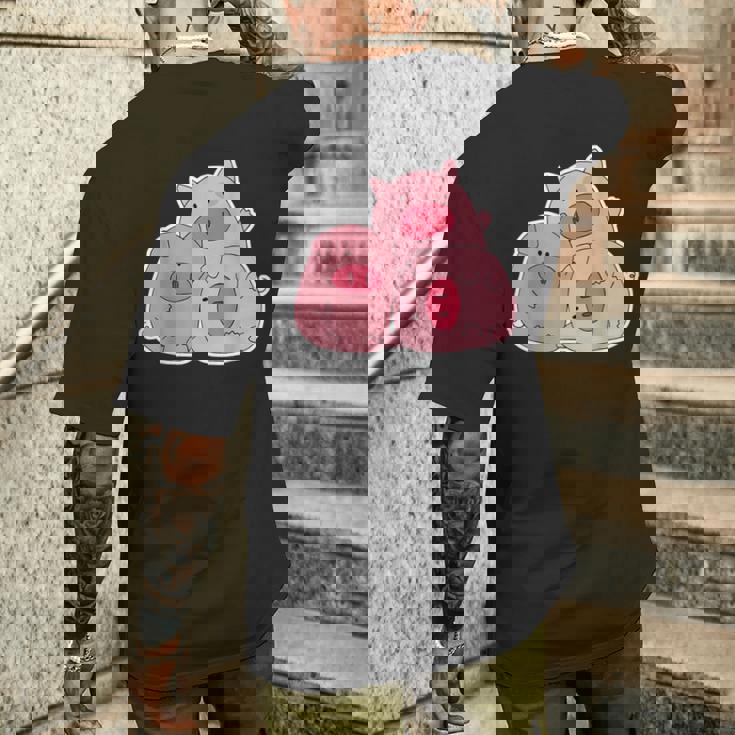 3匹の小さな豚 メンズTシャツ バックプリント 彼への贈り物