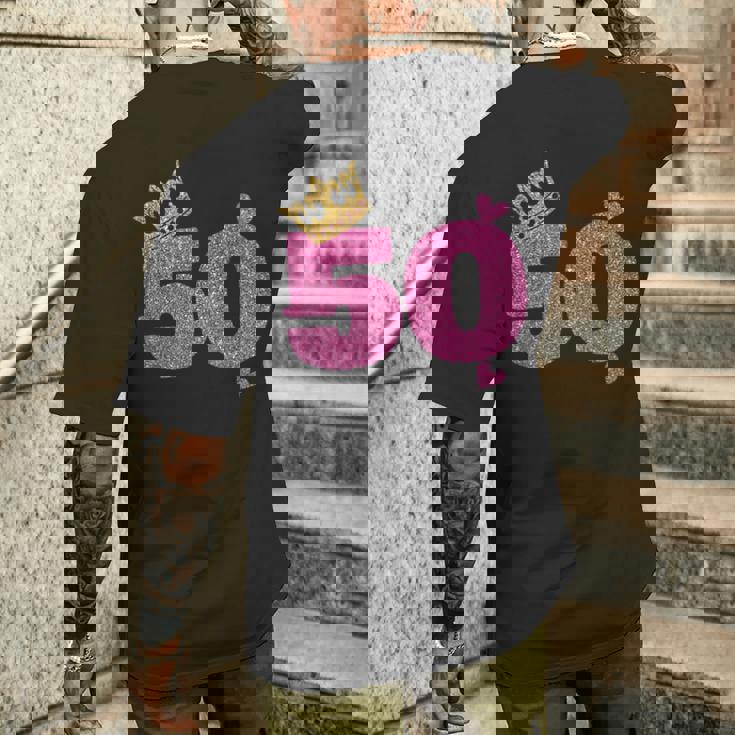 50歳の誕生日 王冠 50歳の誕生日 メンズTシャツ バックプリント 彼への贈り物