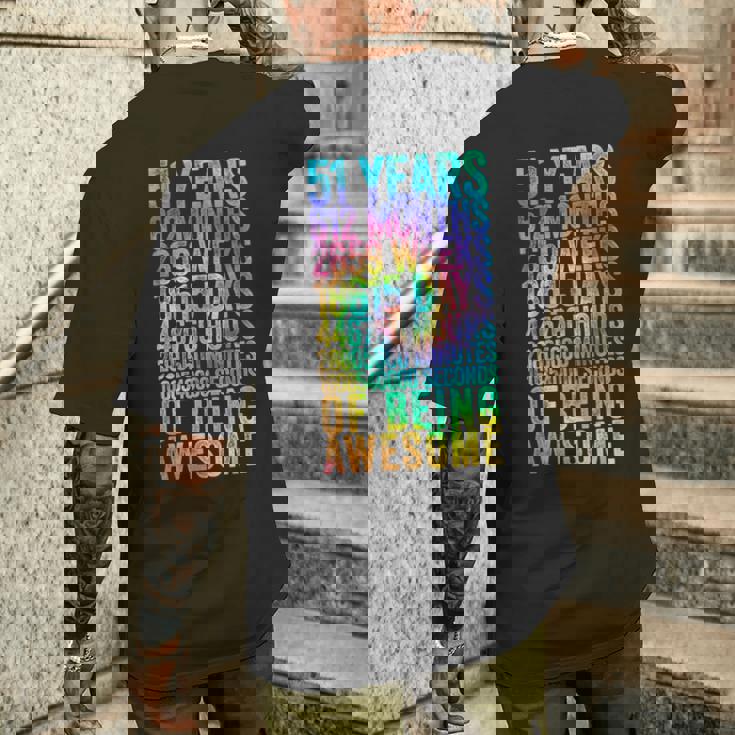 51歳の誕生日の面白いシャツ オールドメーター 面白い51歳ギフト メンズTシャツ バックプリント 彼への贈り物