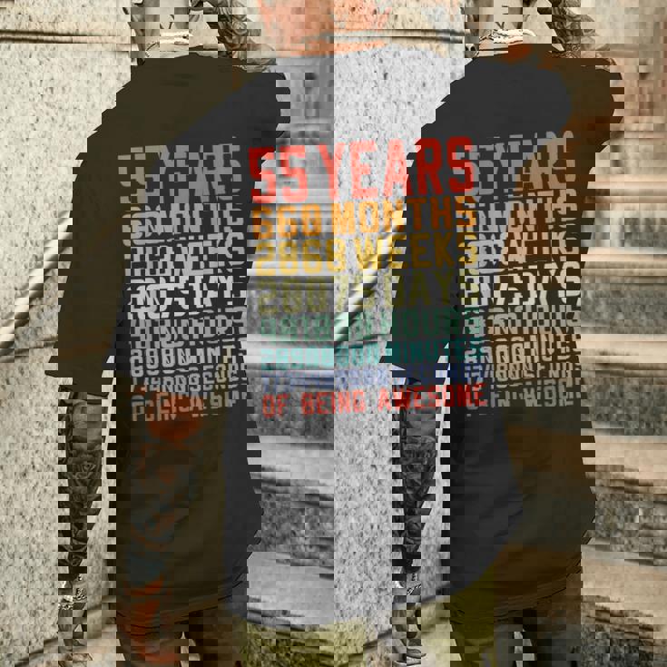 55 歳 お誕生日 55 Years Birthday 55 回目の誕生日プレゼント メンズTシャツ バックプリント 彼への贈り物