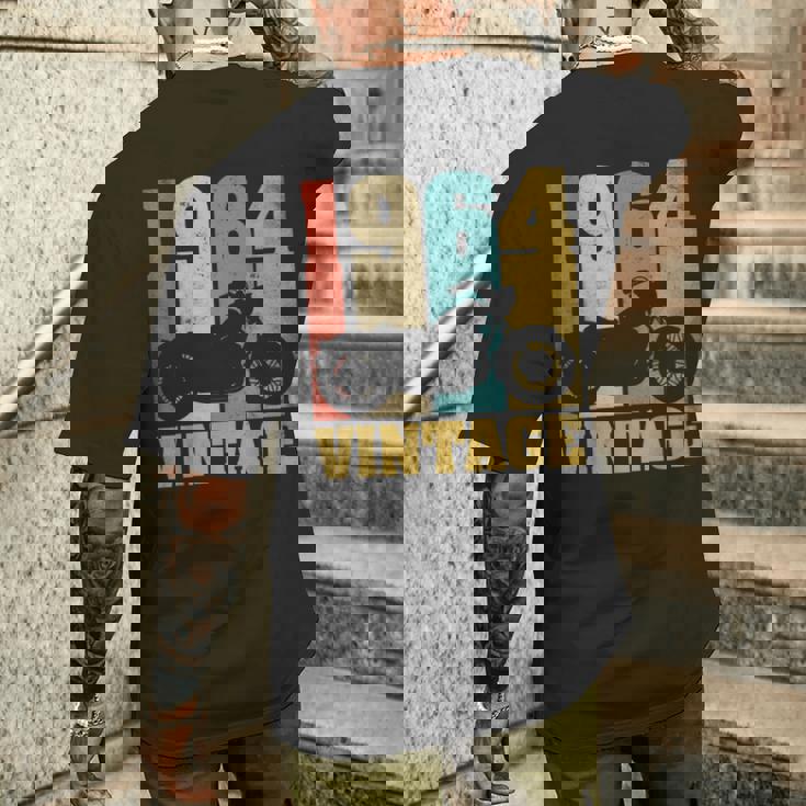 61 歳の誕生日バイカーギフトtシャツ-ヴィンテージ1964バイク メンズTシャツ バックプリント 彼への贈り物