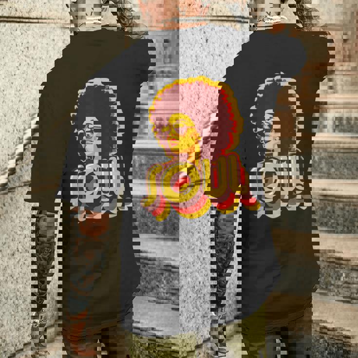 70年代ファンクアフロソウルレトロヴィンテージ70年代レトロソウル メンズTシャツ バックプリント 彼への贈り物