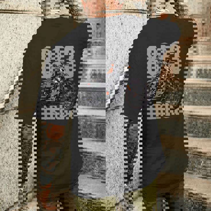 883 アイアンクラシックモーターサイクルバイカー 長袖tシャツ メンズTシャツ バックプリント 彼への贈り物