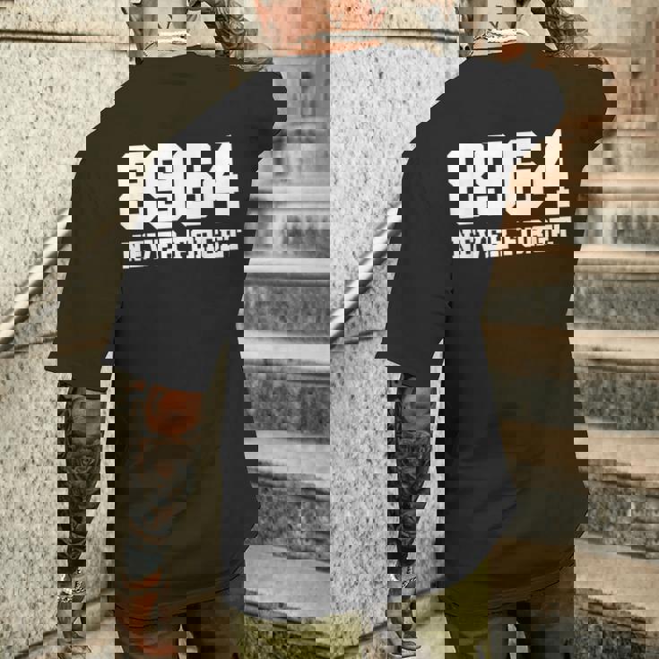 ホワイト 8964 Never Forgetelf-Defense メンズTシャツ バックプリント 彼への贈り物