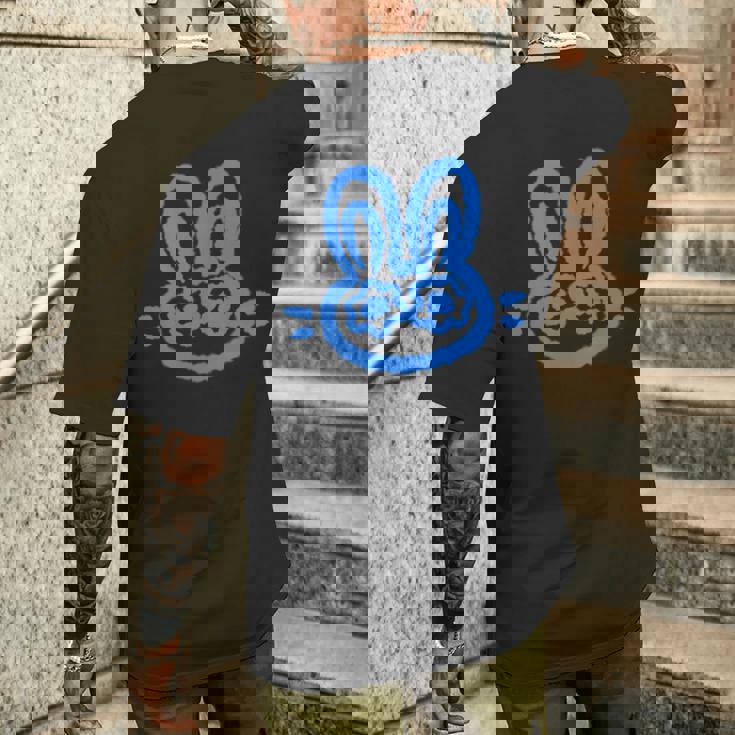 90S Y2k 泣いているウサギ うさぎは星空の下で悲しい メンズTシャツ バックプリント 彼への贈り物