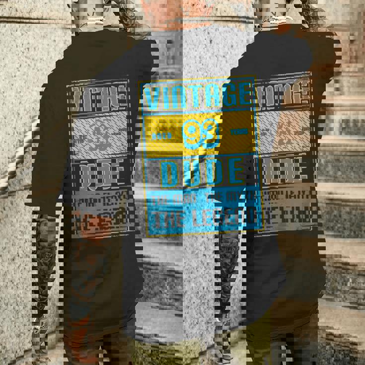 93歳の誕生日ギフト 男性用 93歳 ヴィンテージ お父さん 1927 メンズTシャツ バックプリント 彼への贈り物