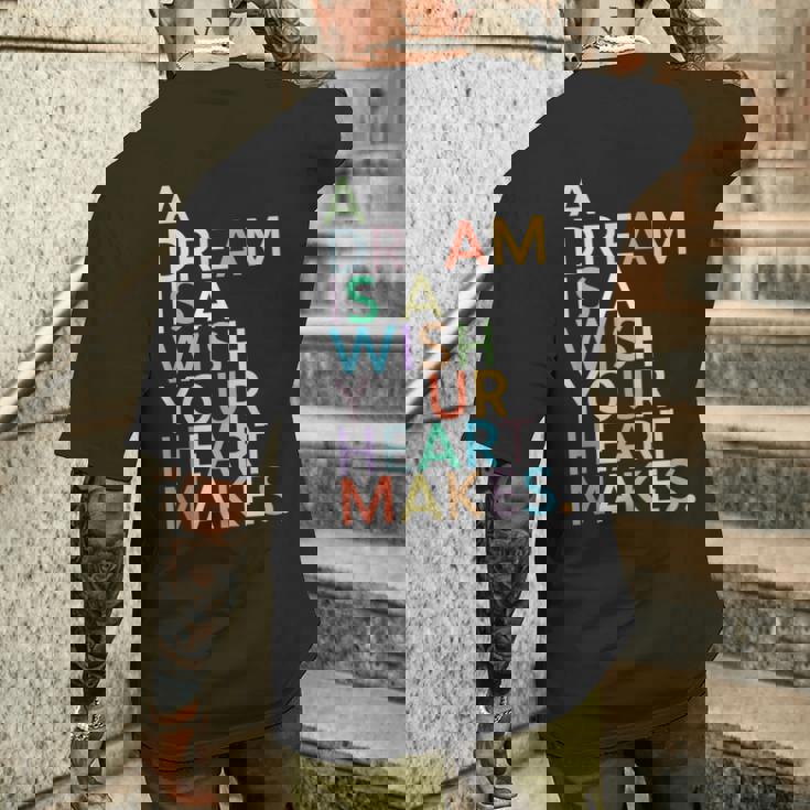 A Dream Is A Wish Your Heart Make メンズTシャツ バックプリント 彼への贈り物