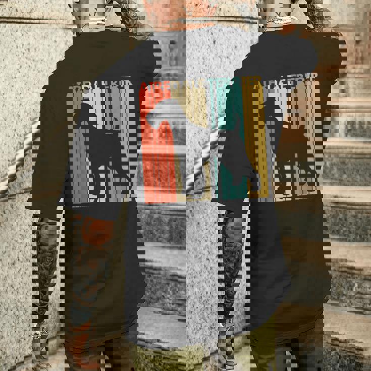 Airedale Terrier エアデール・テリア メンズTシャツ バックプリント 彼への贈り物