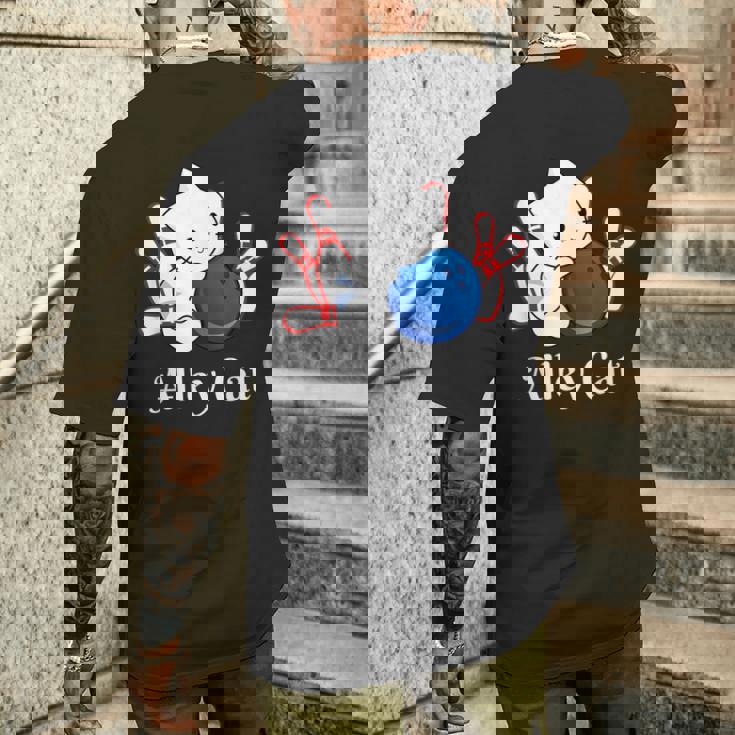 Alley Cat ボーリングtシャツ メンズTシャツ バックプリント 彼への贈り物