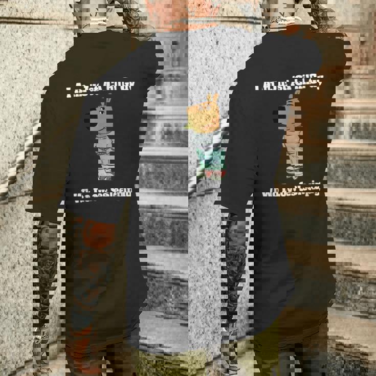 I Am Just A Chill Guy Who Loveleep My New Character メンズTシャツ バックプリント 彼への贈り物