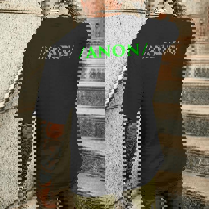 Anon Anonymous Onymous Online Lurk プロフィール ソーシャルメディア メンズTシャツ バックプリント 彼への贈り物