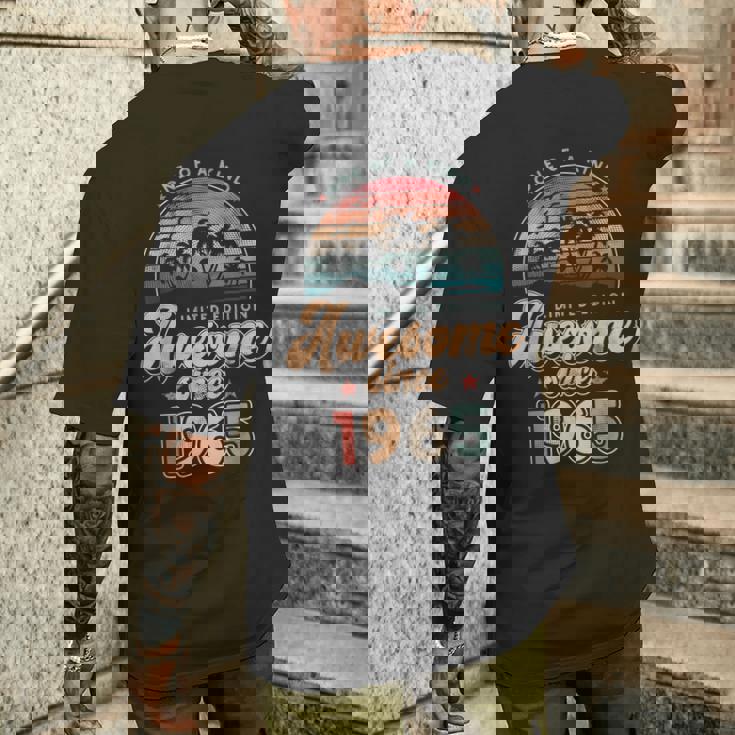 Awesomeince 1965 パームツリー 60歳の誕生日 メンズTシャツ バックプリント 彼への贈り物