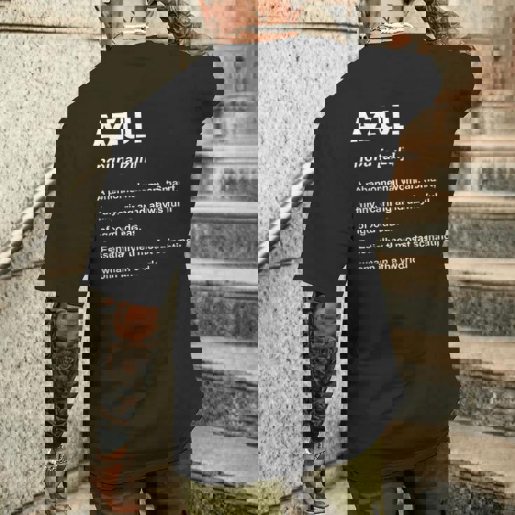 Azul 名前 メンズTシャツ バックプリント 彼への贈り物