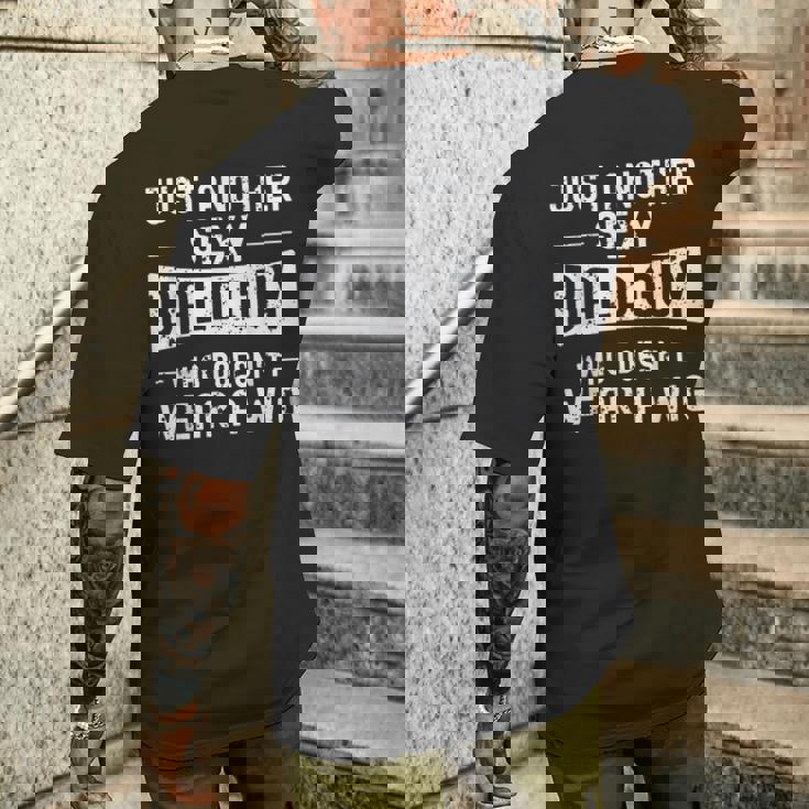 Bald Guy ウィッグ 面白い Just Another セクシー ハゲ男 ハゲ メンズTシャツ バックプリント 彼への贈り物