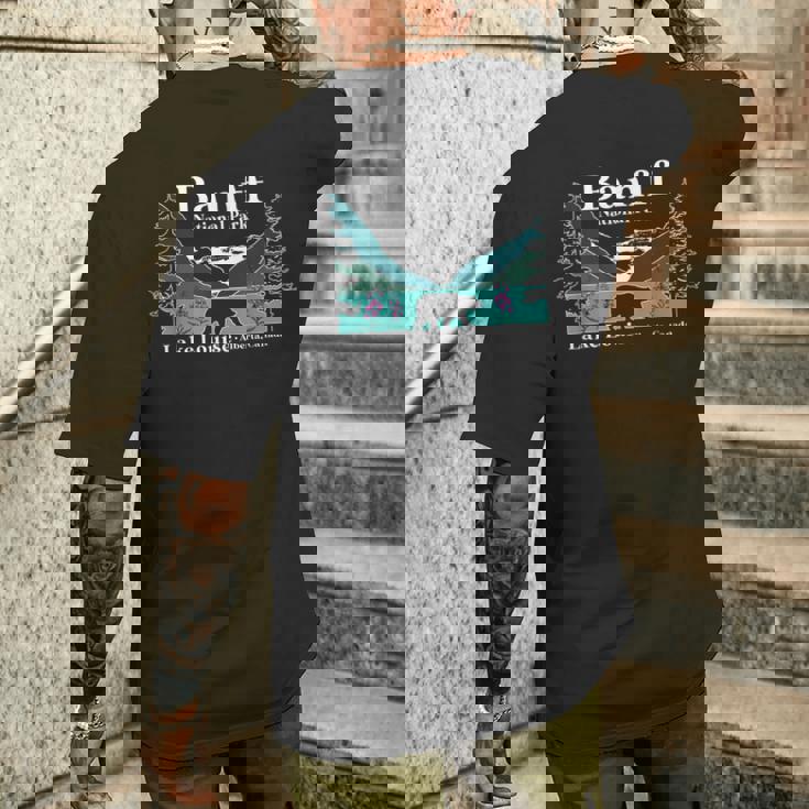 Banff National Park Lake Louise Alberta Canada Bärenberg メンズTシャツ バックプリント 彼への贈り物