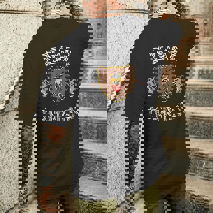 Bear Complex Wod Barbell ワークアウト メンズTシャツ バックプリント 彼への贈り物