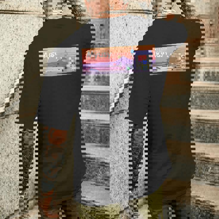 Beautifuleaside Town Hayama Unset Myusy メンズTシャツ バックプリント 彼への贈り物