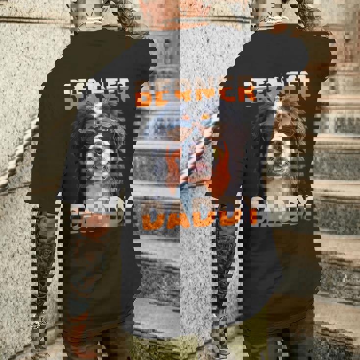 Berner Daddyバーニーズマウンテンドッグ お父さん 犬 お父さん 父の日 バーニーズ お父さん メンズTシャツ バックプリント 彼への贈り物