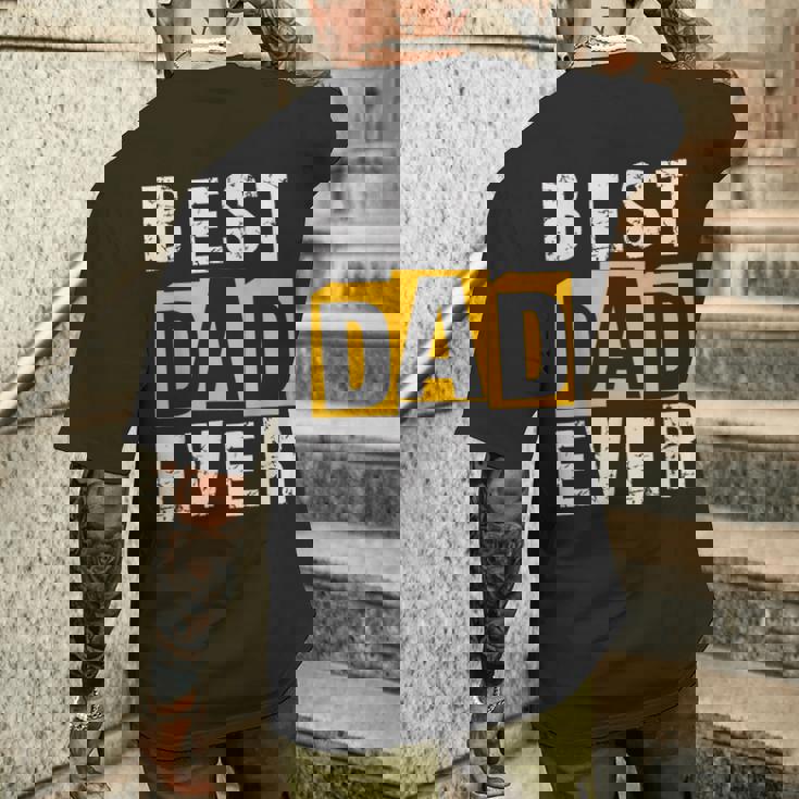 Best Dad Ever ヴィンテージ 父の日 おもしろ お父さん メンズ 夫 メンズTシャツ バックプリント 彼への贈り物