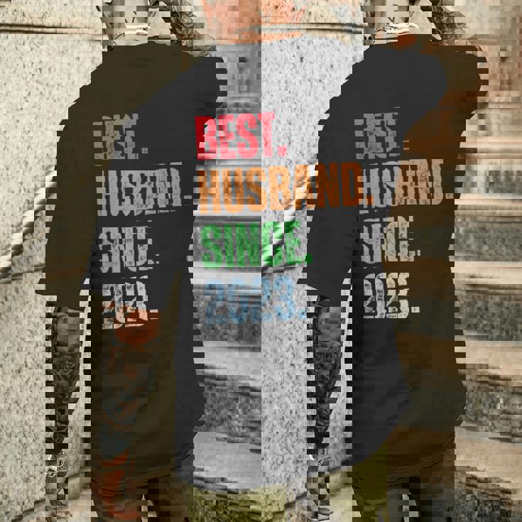 Best Husbandince 2023 2Nd Anniversary Husband メンズTシャツ バックプリント 彼への贈り物