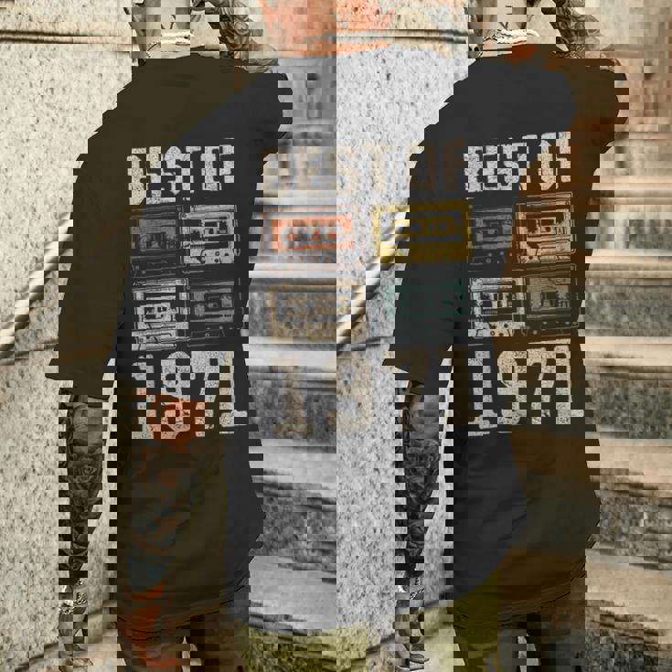 Best Of 1971 カセットテープ・レトロ 54歳の誕生日 メンズTシャツ バックプリント 彼への贈り物