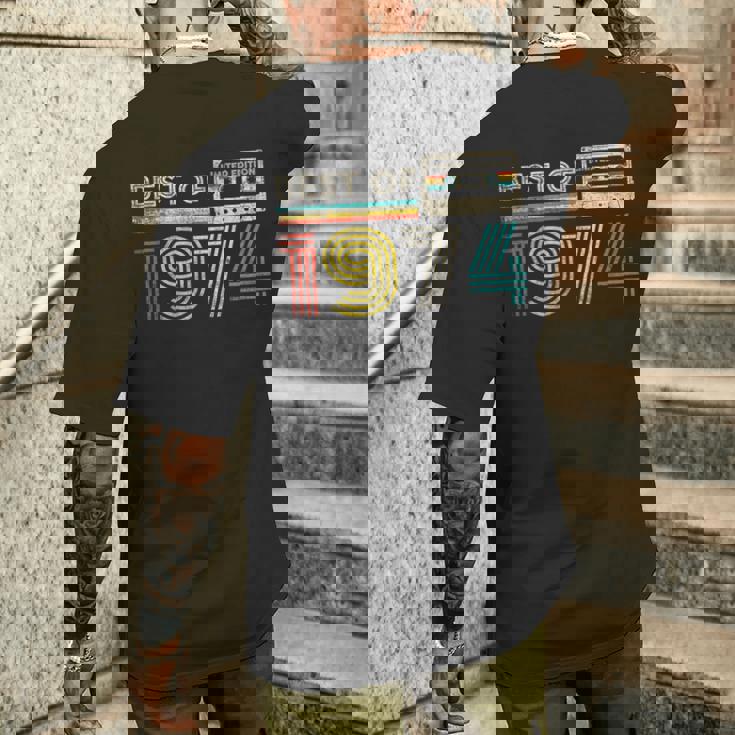 Best Of 1974 Classic Birthday 1974 Cassette Tapeintage メンズTシャツ バックプリント 彼への贈り物