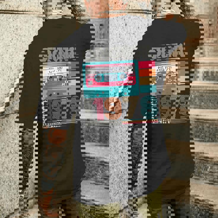 Best Ofintage 1978 45歳の誕生日ギフト メンズ カセット メンズTシャツ バックプリント 彼への贈り物