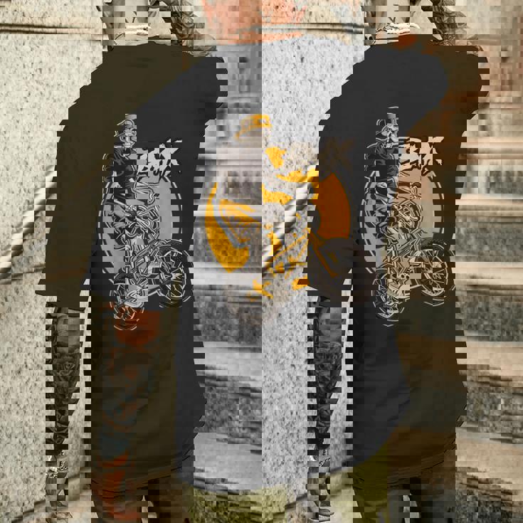 Bmx ライダーバイク 自転車 レーシング キッズ 男の子 メンズTシャツ バックプリント 彼への贈り物