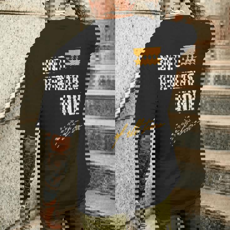 Bow To The Greatest Andy Of All Time ファーストネームのことわざ メンズTシャツ バックプリント 彼への贈り物