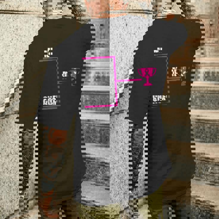 Breast Cancer Me Winner ブラケット インスピレーショナル啓発ギフト メンズTシャツ バックプリント 彼への贈り物