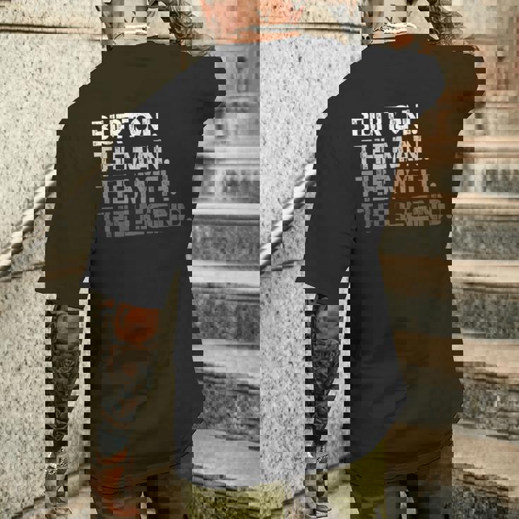 Burton -The Man Myth Legend メンズTシャツ バックプリント 彼への贈り物