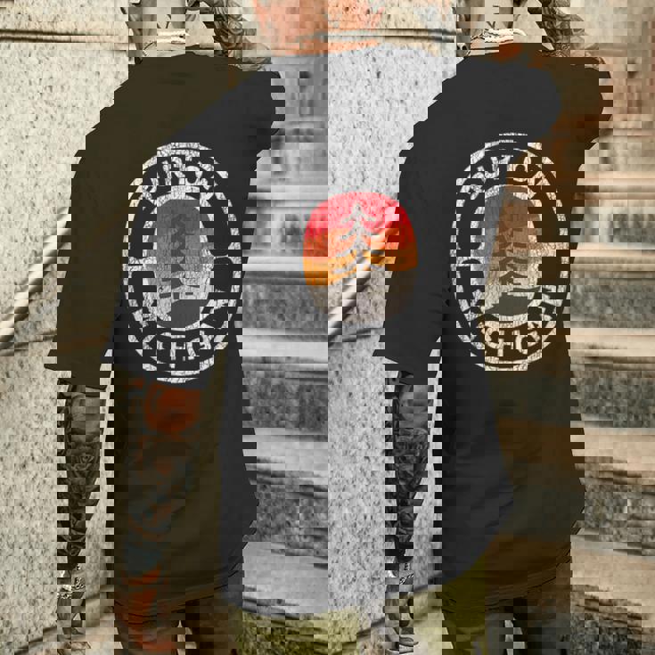 Burton Michigan ビンテージ レトロ グラフィック メンズTシャツ バックプリント 彼への贈り物