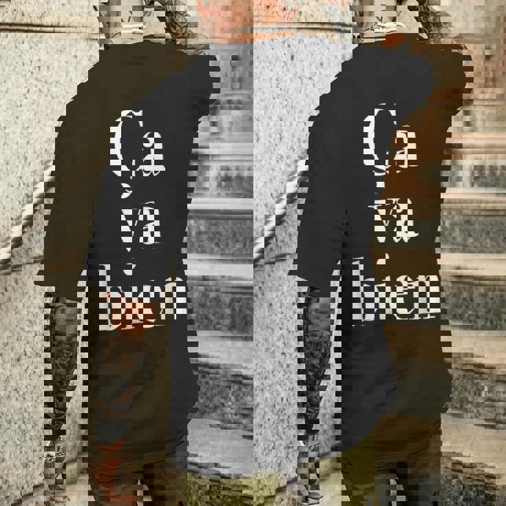 Caa Bien《サヴァビアン》【フランス語 文字】《白文字 ホワイト》メッセージ かわいい おしゃれ メンズTシャツ バックプリント 彼への贈り物