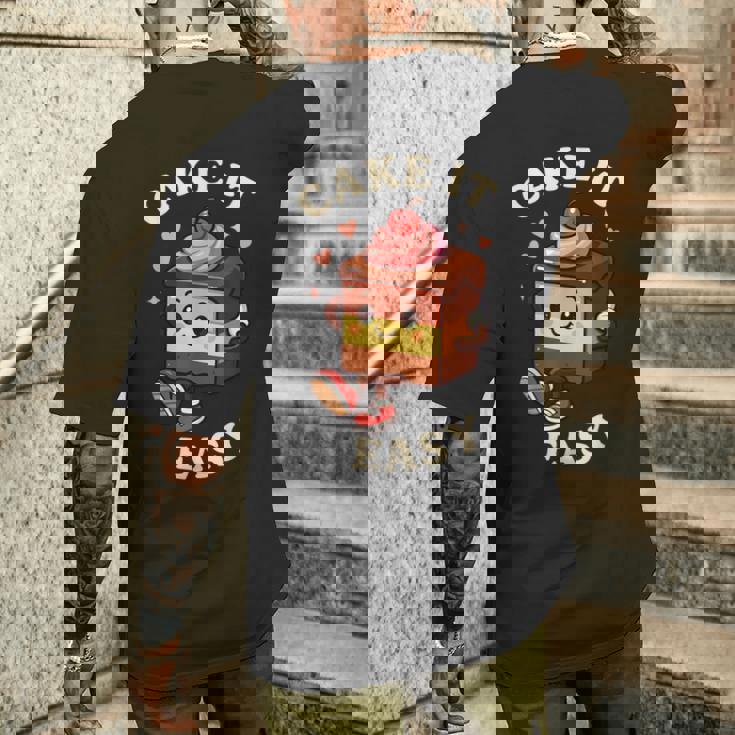 Cake It Easy Take It Easy Fruit メンズTシャツ バックプリント 彼への贈り物