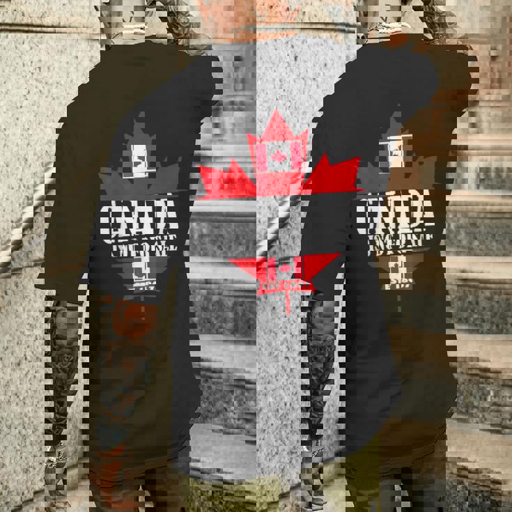 Canada Is Notale 1867 Dad Flag ゴルフビーバー 面白い帽子 メンズTシャツ バックプリント 彼への贈り物