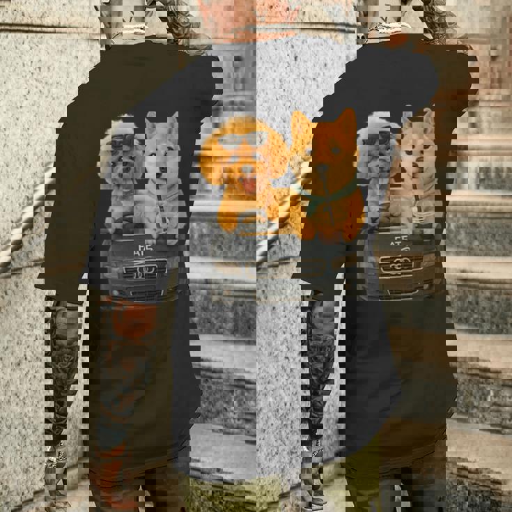 Car Dog メンズTシャツ バックプリント 彼への贈り物