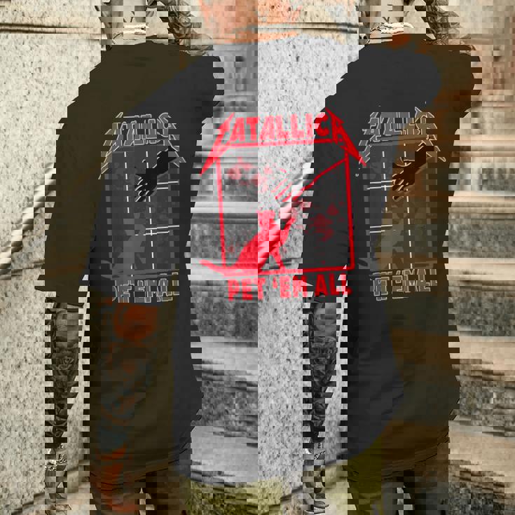 Catallica Pet 'Em All ファニーキャットtシャツ メンズTシャツ バックプリント 彼への贈り物