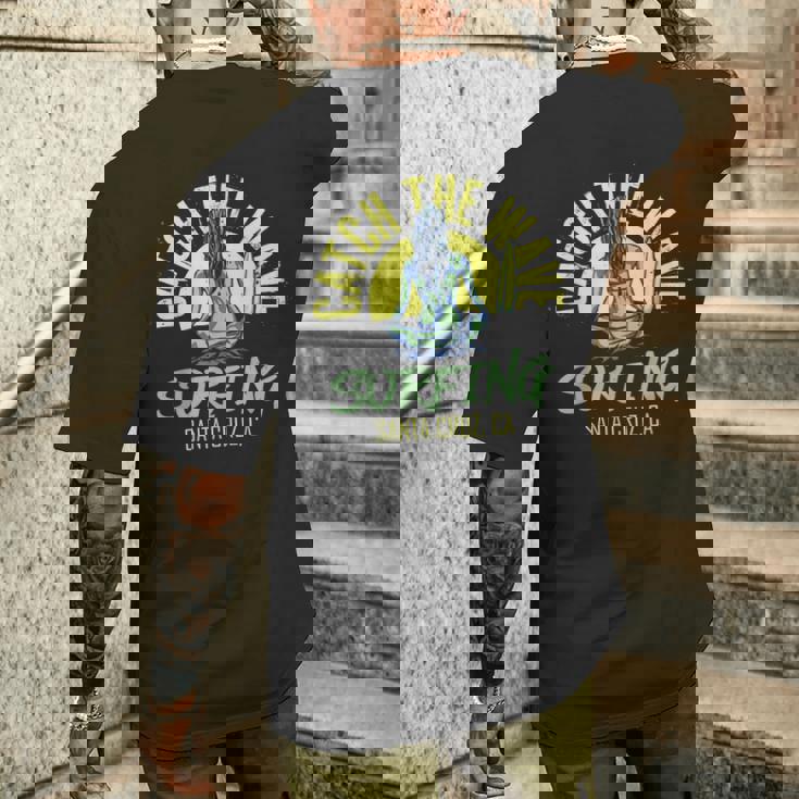 Catch Wave サンタクルーズ サーフィン カリフォルニアサーファー メンズTシャツ バックプリント 彼への贈り物