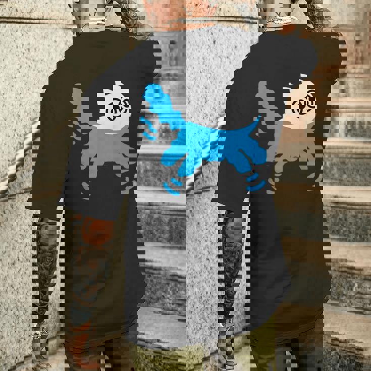 Catwimming Kitten In Water Cute Animalwimmer メンズTシャツ バックプリント 彼への贈り物